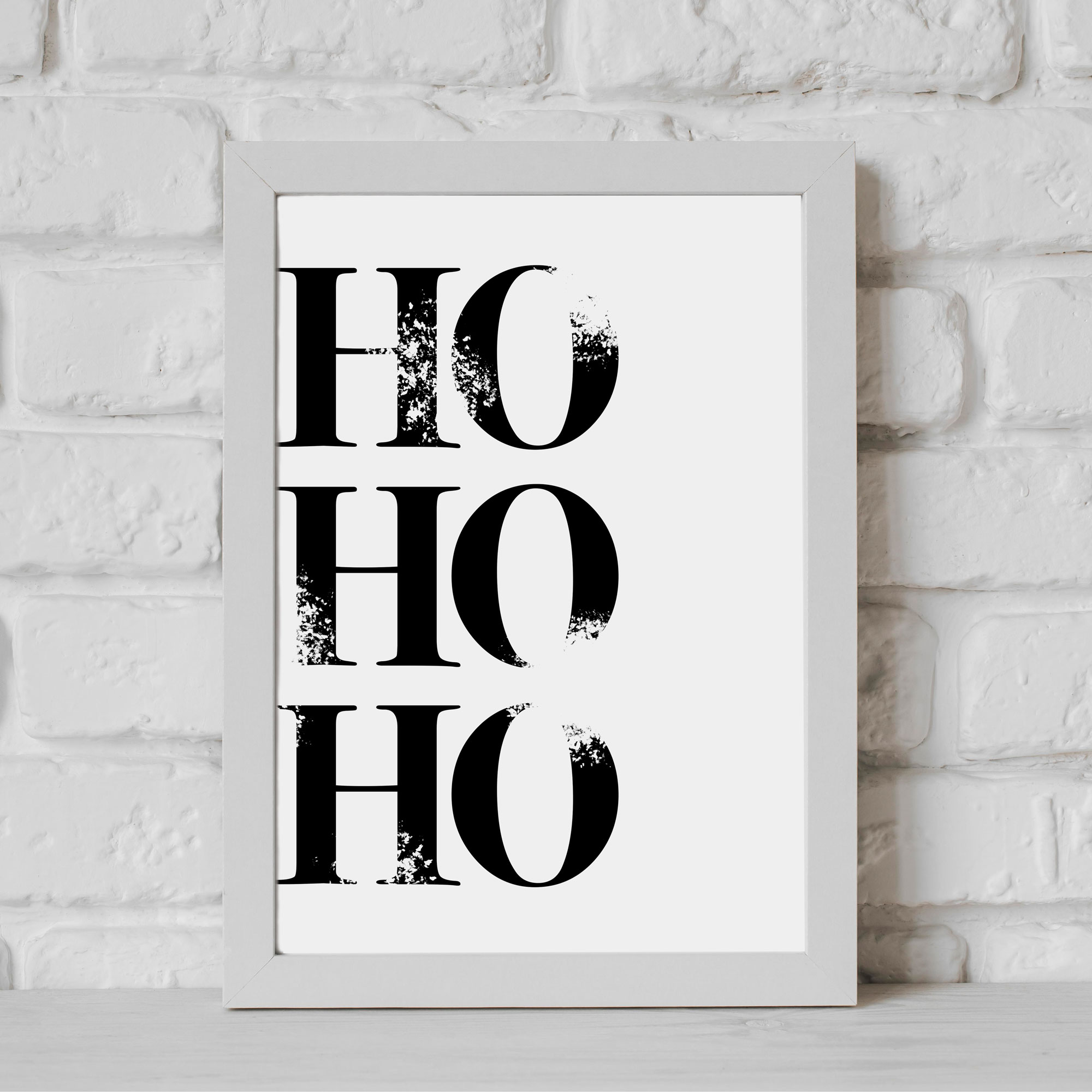 HO-HO-HO / SPRUCH POSTER PRINT