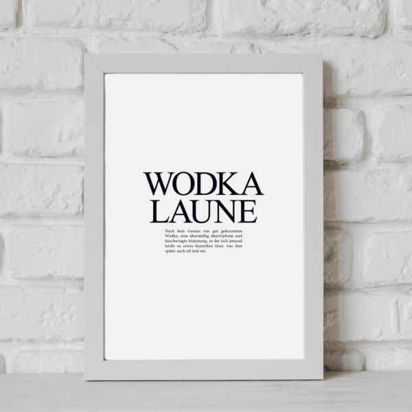 WODKA LAUNE / POSTER PRINT