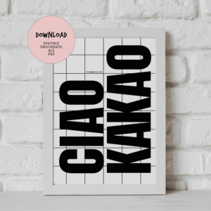 Ciao Kakao Poster Print Sofortdownload