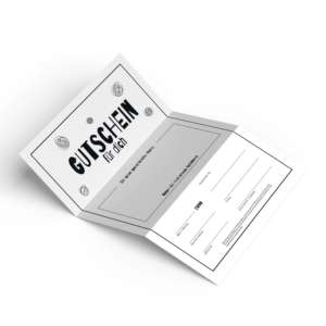 Editierbare Blanko Gutschein-Vorlage im verspielten schwarz-weiß-Design. Gutschein Download zum Selberdrucken. Für Privat und Gewerbe geeignet.
