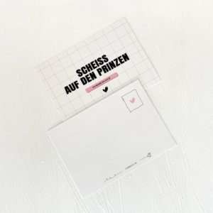 Postkarte mit Statement: Scheiß auf den Prinzen. Ich nehme die Katze